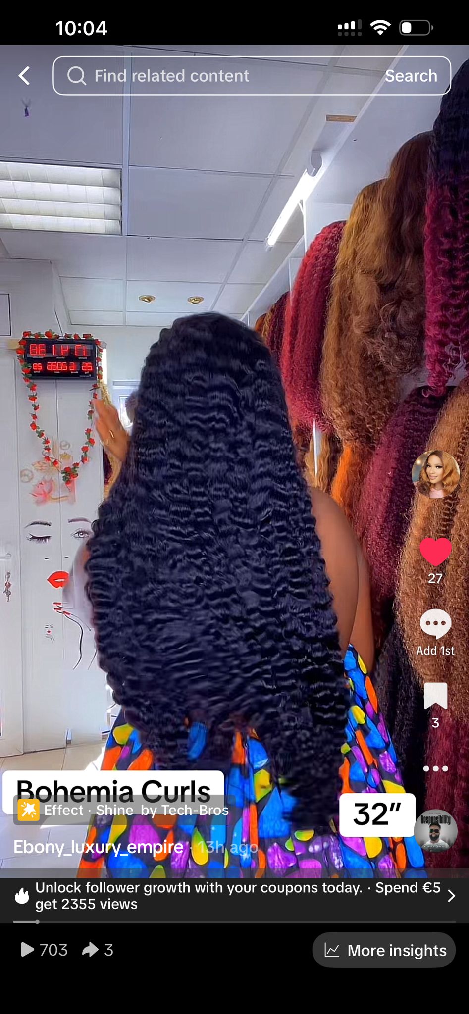 DONOR BOHEMIAN CURL
